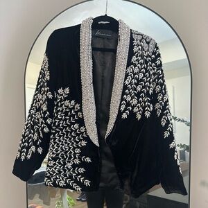 Khanum’s Embellished Velvet Blazer